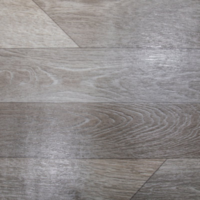 Distressed Oak Style Soft Lino Flooring 2m Width Sheet Vinyl R10 Slip ...