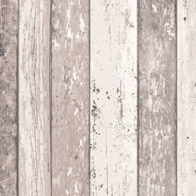 Distressed Wood Panel Wallpaper Natural AS Creation 8550-53