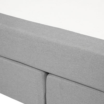 Divan Bed Fabric CONSUL 160 x 200 cm (EU King Size) Light Grey - Grey Consul Crate Mattress
