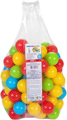 DIVCHI 300PCS Soft Plastic Mini Play Balls Multi Vibrant Colors - Crush Proof, No Sharp Edges, Non Toxic, Phthalate & BPA Free