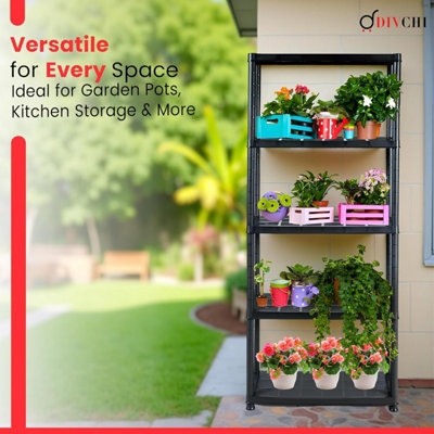DIVCHI 5 Tier Storage Shelving Unit Heavy Duty Shelf Rack for Home ...