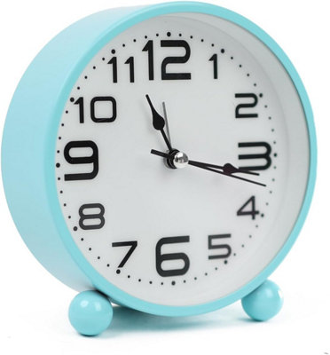 DIVCHI Alarm Clocks Bedside Silent Non-Ticking Table Clock With Large ...