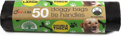 DIVCHI Dogs Bag With Tie Handles Doggy Waste Pickup Bags Mess