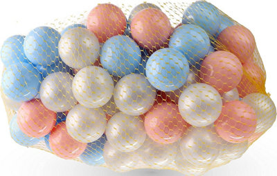 DIVCHI Playballs, Soft Pit Balls for Kids, Light Blue/Light Pink/pearl   Smooth Surface and No Sharp Edges 100 Pcs