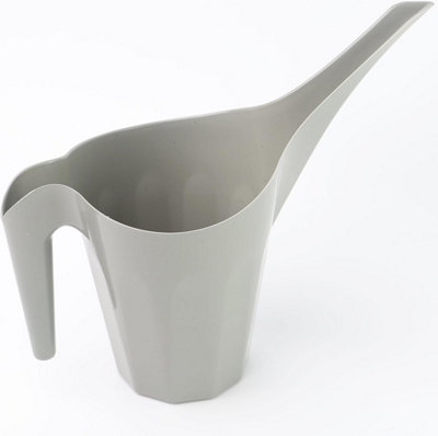 DIVCHI Small Watering Can With 1.25L Capacity Long Spout Indoor & Outdoor Water Jug Pot For House Plant Garden Flower Grey