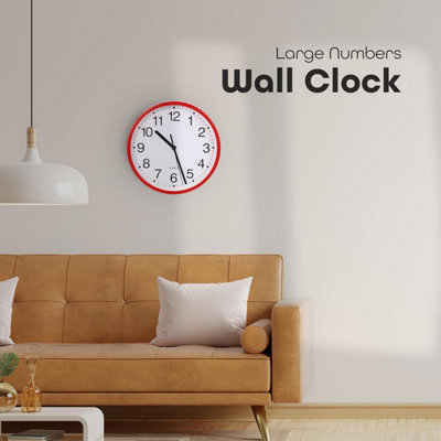DIVCHI Wall Clock Silent & Non-ticking Modern Battery Operated Digital ...