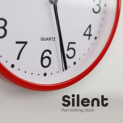 DIVCHI Wall Clock Silent & Non-ticking Modern Battery Operated Digital ...