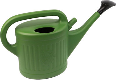 DIVCHI Watering Can With Rose Head Indoor Outdoor Plants Watering Pot With Handle & Removable Sprinkler Head (Green, 5 Litre)