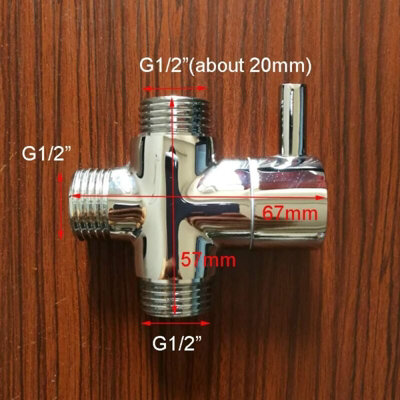 thumbnail image 2 of Sailesiti G1/2 Brass Toilet Bidet Bath Shower Head Diverter 3 Way T Adapter Water Valve 692cf248 0c2c 4e9b 9bd8 92782f4b7eea.e4ca1a88edb849f77c9b2b6c73d2d7a2 2 of 10