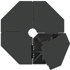 Divine Style G-Blocs Urban Grey 4-pc Cantilever Parasol Base Weights Made in Britain & Easy to Fill with Removable Lids