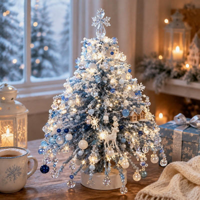 DIY 3D Beaded Christmas Tree Making Kit, Illuminated Tabletop Festive ...