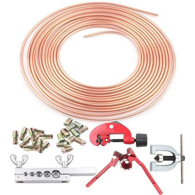 Neilsen 3/16" Copper Brake Pipe Repair Kit – DIY Flare Kit With Cutter & 3/8 UNF Nuts