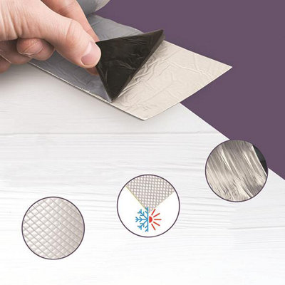 DIY Butyl Tape - Indoor or Outdoor Waterproof & UV Resistant Aluminium Coated Sealant Repair Tape for Leaks - Measures L5m x W5cm