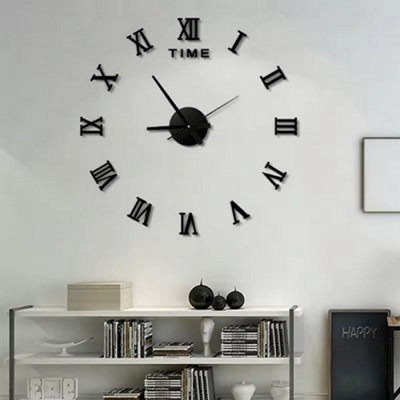 DIY Creative Simple Wall Mounted Clock No Punching