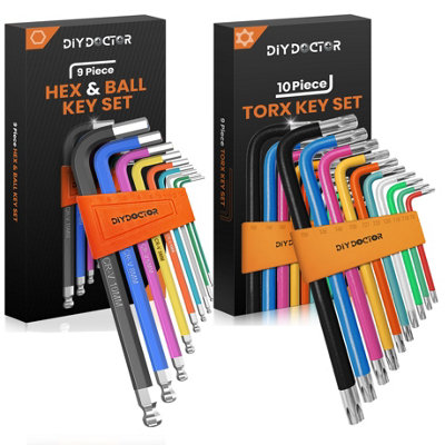 DIY Doctor Allen Key and Torx Key Set - 19 Piece Combo T9 to T50 and 1 ...