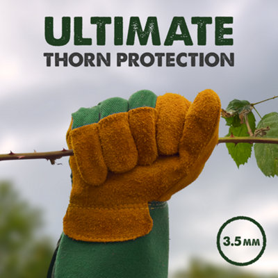 ROSTAING PROTECT-IT10 Gardening Gloves - Thick Latex Waterproof For Roses &  Small Thorns, Size 10 Rose Gardening Gloves