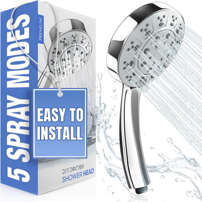 DIY Doctor Universal Shower Head - High Pressure 5 Mode Shower