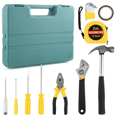 DIY Household Hand Tool Kit Set Home With Organiser Basic Tools Box