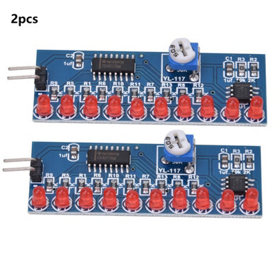 DIY Kit:2 Pcs NE555 + CD4017 LED Chaser Water Flowing Light Module Circuit