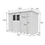 DIY Sheds 10x4 Pent Shed - Single Door Without Windows 10ft x 4ft (10 x 4)