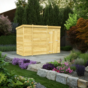 DIY Sheds 10x4 Pent Shed - Single Door Without Windows