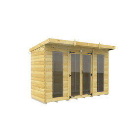 DIY Sheds 10x4 Pent Summer House Loglap (Full Height Window)