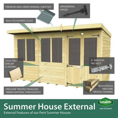 DIY Sheds 10x5 Pent Summer House
