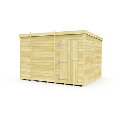 DIY Sheds 10x8 Pent Shed - Single Door Without Windows