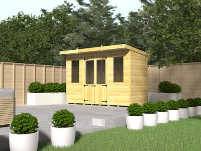 DIY Sheds 12x5 Pent Summer House Loglap