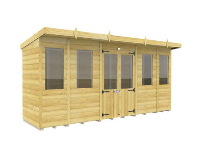 DIY Sheds 14x4 Pent Summer House Loglap