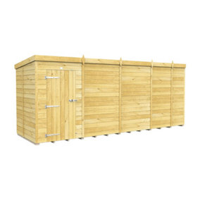 DIY Sheds 17x5 Pent Shed - Single Door Without Windows