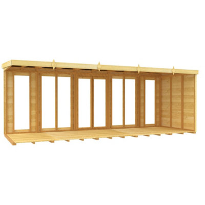 DIY Sheds 18x5 Pent Summer House (Full Height Window)