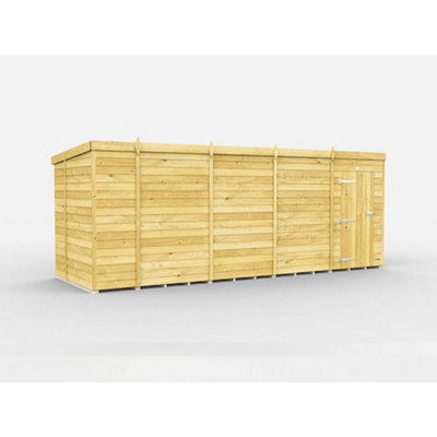 DIY Sheds 18x6 Pent Shed - Single Door Without Windows