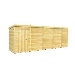 DIY Sheds 19x5 Pent Shed - Single Door Without Windows