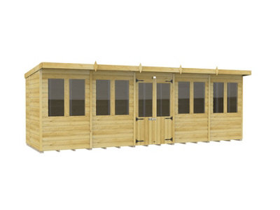 DIY Sheds 20x6 Pent Summer House Loglap