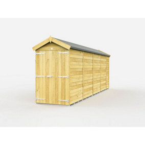 DIY Sheds 4x18 Apex Shed - Double Door Without Windows