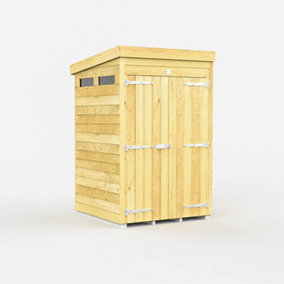 DIY Sheds 4x4 Pent Security Shed - Double Door
