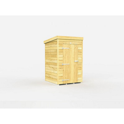 DIY Sheds 4x4 Pent Shed - Single Door Without Windows