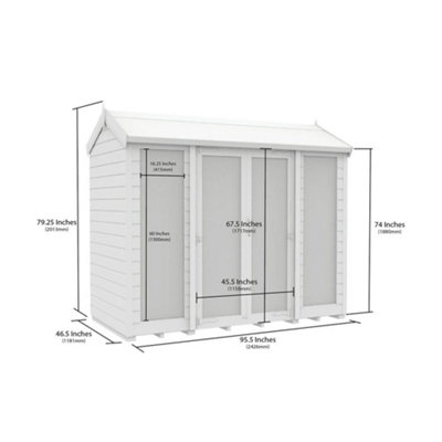 DIY Sheds 4x8 Apex Summer House (Full Height Window)