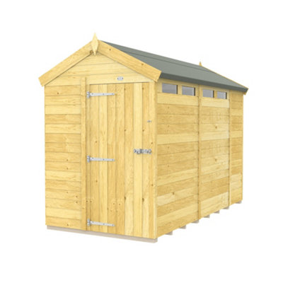 DIY Sheds 5x10 Apex Security Shed - Single Door