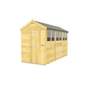 DIY Sheds 5x12 Apex Shed - Single Door With Windows