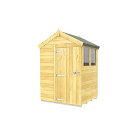 DIY Sheds 5x4 Apex Shed - Single Door With Windows