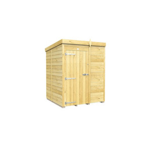 DIY Sheds 5x5 Pent Shed - Single Door Without Windows
