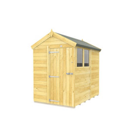 DIY Sheds 5x7 Apex Shed - Single Door With Windows