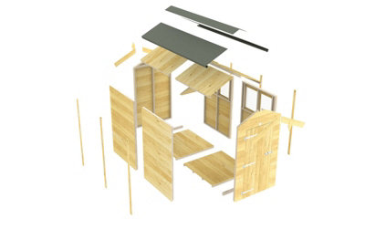 DIY Sheds 6x16 Apex Security Shed - Double Door