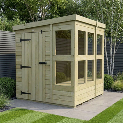 DIY Sheds 6x6 Pent Potting Shed (6ft x 6ft) 6 x 6 | DIY at B&Q