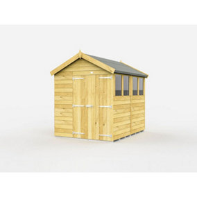 DIY Sheds 6x8 Apex Shed - Double Door With Windows