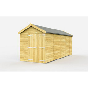 DIY Sheds 7x17 Apex Shed - Double Door Without Windows