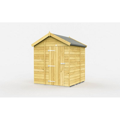 DIY Sheds 7x6 Apex Shed - Single Door Without Windows