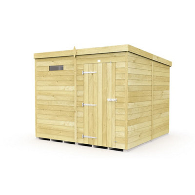 DIY Sheds 7x8 Pent Security Shed - Single Door | DIY at B&Q